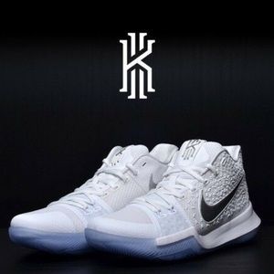 Nike kyrie 3 finals white chrome basketball shoes
